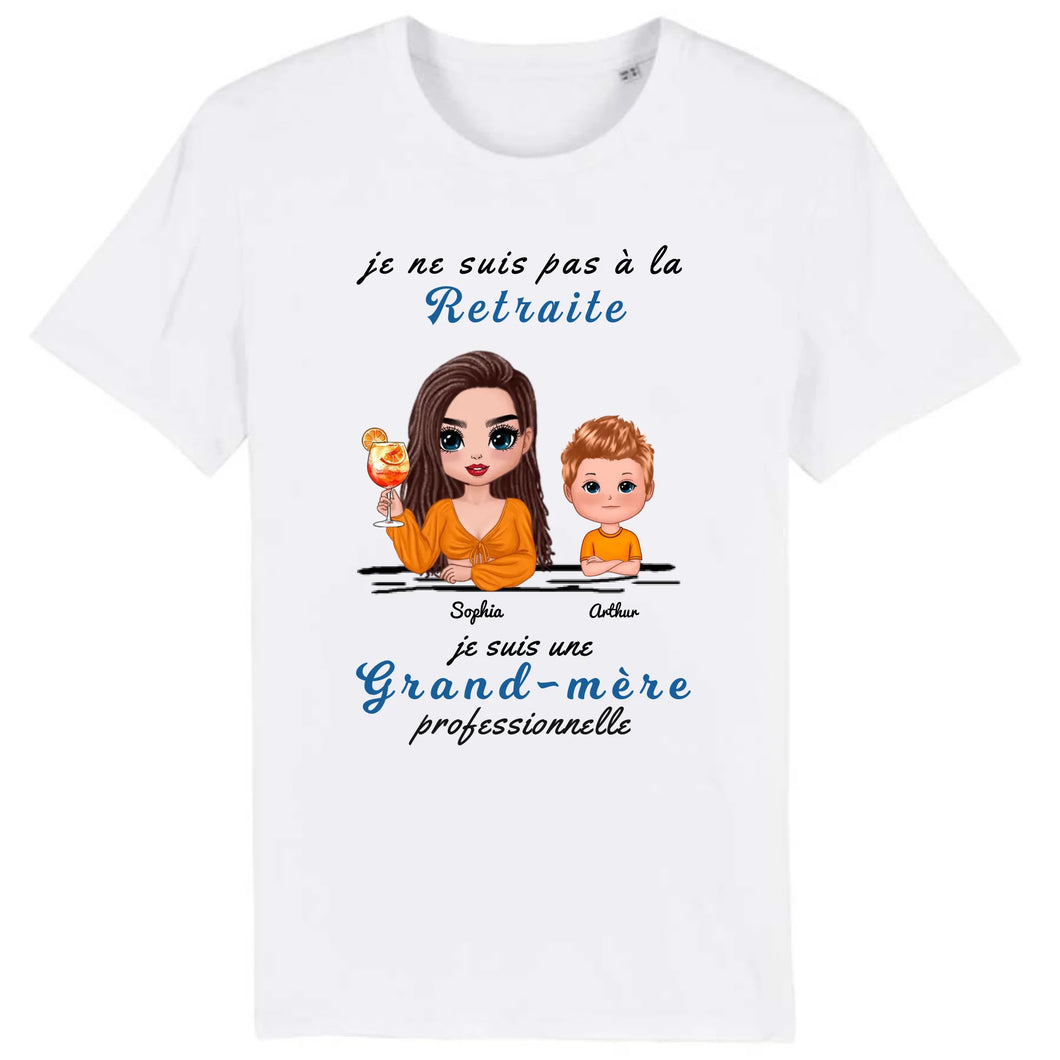 Retraite T shirt personnalisé, Fête des mères Cadeaux pour maman, Grand-mère, je ne suis pas à la retraite