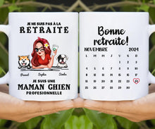 Charger l&#39;image dans la galerie, Retraite T shirt personnalisé, Fête des mères Cadeaux, professionnelle maman chien, Grand-mère, je ne suis pas à la retraite
