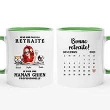 Charger l&#39;image dans la galerie, Retraite T shirt personnalisé, Fête des mères Cadeaux, professionnelle maman chien, Grand-mère, je ne suis pas à la retraite
