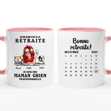 Charger l&#39;image dans la galerie, Retraite T shirt personnalisé, Fête des mères Cadeaux, professionnelle maman chien, Grand-mère, je ne suis pas à la retraite
