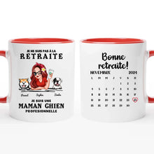 Charger l&#39;image dans la galerie, Retraite T shirt personnalisé, Fête des mères Cadeaux, professionnelle maman chien, Grand-mère, je ne suis pas à la retraite
