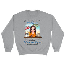Charger l&#39;image dans la galerie, Retraite T-shirt personnalisé, Fête des mères Cadeaux pour  maman Chat, Plage, été, je ne suis pas à la retraite
