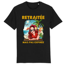 Charger l&#39;image dans la galerie, Retraite T-shirt personnalisé, Fête des mères pour  maman, grand-mère, Plage, été, Retraitée mais pas expirée
