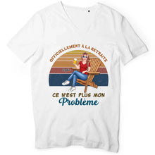 Charger l&#39;image dans la galerie, Retraite T-shirt personnalisé, Fête des mères Cadeaux pour maman grand-mère, Coucher de soleil, OFFICIELLEMENT À LA RETRAITE
