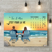 Charger l&#39;image dans la galerie, Date d&#39;anniversaire Bloc Acrylique personnalisé, Saint-Valentin Cadeaux pour couple, Épouse et mari, Toi &amp; Moi C&#39;est pour la vie
