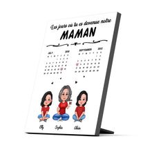 Charger l&#39;image dans la galerie, Date d&#39;anniversaire Calendrier Poster personnalisée, cadeau pour maman, fête des mères, Le jour où tu es devenue ma maman
