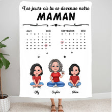 Charger l&#39;image dans la galerie, Date d&#39;anniversaire Calendrier Poster personnalisée, cadeau pour maman, fête des mères, Le jour où tu es devenue ma maman
