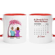 Charger l&#39;image dans la galerie, Date d&#39;anniversaire Porte-clés acrylique coeur personnalisé, Fête des mères Cadeaux, La Journée Où Tu Es Devenue Ma Maman
