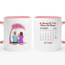 Charger l&#39;image dans la galerie, Date d&#39;anniversaire Porte-clés acrylique coeur personnalisé, Fête des mères Cadeaux, La Journée Où Tu Es Devenue Ma Maman
