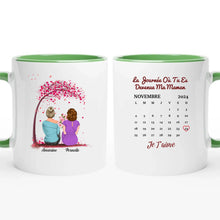 Charger l&#39;image dans la galerie, Date d&#39;anniversaire Porte-clés acrylique coeur personnalisé, Fête des mères Cadeaux, La Journée Où Tu Es Devenue Ma Maman
