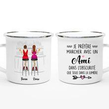 Charger l&#39;image dans la galerie, Jusqu&#39;à 6 filles, Porte-clés acrylique coeur personnalisé meilleure amie, tasse sœurs de cœur, noms et arts personnalisés
