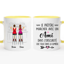 Charger l&#39;image dans la galerie, Jusqu&#39;à 6 filles, Porte-clés acrylique coeur personnalisé meilleure amie, tasse sœurs de cœur, noms et arts personnalisés

