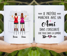 Charger l&#39;image dans la galerie, Jusqu&#39;à 6 filles, Porte-clés acrylique coeur personnalisé meilleure amie, tasse sœurs de cœur, noms et arts personnalisés
