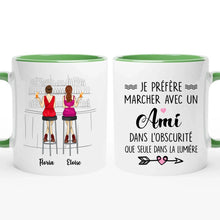 Charger l&#39;image dans la galerie, Jusqu&#39;à 6 filles, Porte-clés acrylique coeur personnalisé meilleure amie, tasse sœurs de cœur, noms et arts personnalisés
