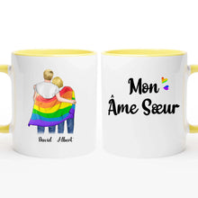 Charger l&#39;image dans la galerie, Porte-clés acrylique coeur Tasse personnalisé pour Couple LGBT - Mon âme sœur, jusqu&#39;à 3 types de couples
