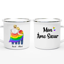 Charger l&#39;image dans la galerie, Porte-clés acrylique coeur Tasse personnalisé pour Couple LGBT - Mon âme sœur, jusqu&#39;à 3 types de couples
