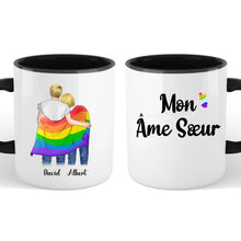 Charger l&#39;image dans la galerie, Porte-clés acrylique coeur Tasse personnalisé pour Couple LGBT - Mon âme sœur, jusqu&#39;à 3 types de couples
