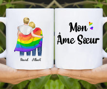 Charger l&#39;image dans la galerie, Porte-clés acrylique coeur Tasse personnalisé pour Couple LGBT - Mon âme sœur, jusqu&#39;à 3 types de couples
