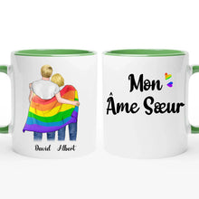 Charger l&#39;image dans la galerie, Porte-clés acrylique coeur Tasse personnalisé pour Couple LGBT - Mon âme sœur, jusqu&#39;à 3 types de couples
