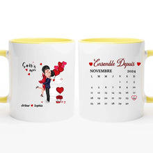 Charger l&#39;image dans la galerie, Porte-clés acrylique coeur Baiser personnalisé,  Saint-Valentin Cadeaux pour couple, Épouse et mari, Ensemble Depuis
