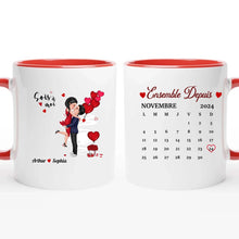 Charger l&#39;image dans la galerie, Porte-clés acrylique coeur Baiser personnalisé,  Saint-Valentin Cadeaux pour couple, Épouse et mari, Ensemble Depuis
