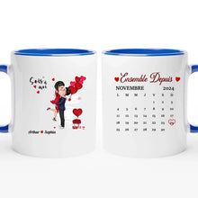 Charger l&#39;image dans la galerie, Porte-clés acrylique coeur Baiser personnalisé,  Saint-Valentin Cadeaux pour couple, Épouse et mari, Ensemble Depuis
