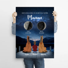Charger l&#39;image dans la galerie, Phase de Lune Poster personnalisé, Fête des Mères, TU ES DEVENU NOTRE Maman Chevaux
