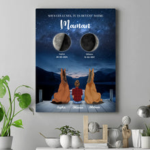 Charger l&#39;image dans la galerie, Phase de Lune Poster personnalisé, Fête des Mères, TU ES DEVENU NOTRE Maman Chevaux
