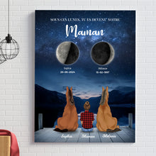 Charger l&#39;image dans la galerie, Phase de Lune Poster personnalisé, Fête des Mères, TU ES DEVENU NOTRE Maman Chevaux
