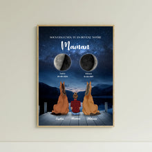 Charger l&#39;image dans la galerie, Phase de Lune Poster personnalisé, Fête des Mères, TU ES DEVENU NOTRE Maman Chevaux
