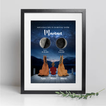Charger l&#39;image dans la galerie, Phase de Lune Poster personnalisé, Fête des Mères, TU ES DEVENU NOTRE Maman Chevaux
