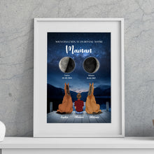 Charger l&#39;image dans la galerie, Phase de Lune Poster personnalisé, Fête des Mères, TU ES DEVENU NOTRE Maman Chevaux
