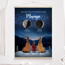Charger l&#39;image dans la galerie, Phase de Lune Poster personnalisé, Fête des Mères, TU ES DEVENU NOTRE Maman Chevaux
