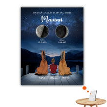 Charger l&#39;image dans la galerie, Phase de Lune Poster personnalisé, Fête des Mères, TU ES DEVENU NOTRE Maman Chevaux
