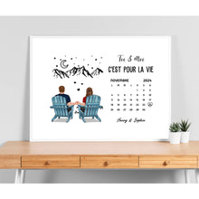 Charger l&#39;image dans la galerie, Calendrier  Bloc Acrylique personnalisé, Saint-Valentin Cadeaux pour couple, Famille, Toi &amp; Moi
