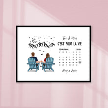 Charger l&#39;image dans la galerie, Calendrier  Bloc Acrylique personnalisé, Saint-Valentin Cadeaux pour couple, Famille, Toi &amp; Moi
