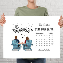 Charger l&#39;image dans la galerie, Calendrier  Bloc Acrylique personnalisé, Saint-Valentin Cadeaux pour couple, Famille, Toi &amp; Moi

