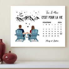 Charger l&#39;image dans la galerie, Calendrier  Bloc Acrylique personnalisé, Saint-Valentin Cadeaux pour couple, Famille, Toi &amp; Moi
