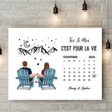 Charger l&#39;image dans la galerie, Calendrier  Bloc Acrylique personnalisé, Saint-Valentin Cadeaux pour couple, Famille, Toi &amp; Moi
