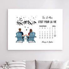 Charger l&#39;image dans la galerie, Calendrier  Bloc Acrylique personnalisé, Saint-Valentin Cadeaux pour couple, Famille, Toi &amp; Moi
