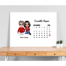 Charger l&#39;image dans la galerie, Noël Cadeaux significatifs pour mari et femme, Calendrier Bloc Acrylique personnalisée pour les couples année ensemble

