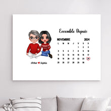 Charger l&#39;image dans la galerie, Noël Cadeaux significatifs pour mari et femme, Calendrier Bloc Acrylique personnalisée pour les couples année ensemble
