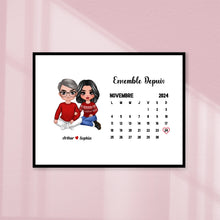 Charger l&#39;image dans la galerie, Noël Cadeaux significatifs pour mari et femme, Calendrier Bloc Acrylique personnalisée pour les couples année ensemble
