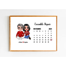 Charger l&#39;image dans la galerie, Noël Cadeaux significatifs pour mari et femme, Calendrier Bloc Acrylique personnalisée pour les couples année ensemble
