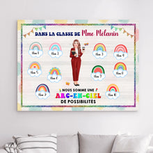 Charger l&#39;image dans la galerie, Enseignante Poster personnalisée, Cadeaux pour la fête des enseignants, L&#39;arc-en-ciel des salles de classe
