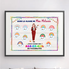 Charger l&#39;image dans la galerie, Enseignante Poster personnalisée, Cadeaux pour la fête des enseignants, L&#39;arc-en-ciel des salles de classe
