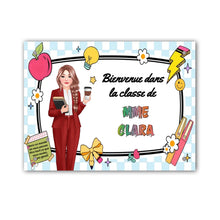 Charger l&#39;image dans la galerie, Enseignante Bienvenue Dans La Classe Plaque De Porte En Métal personnalisé, Cadeaux pour la fête des enseignants
