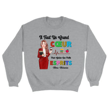 Charger l&#39;image dans la galerie, Enseignante Sweat-shirt personnalisée, Cadeaux pour la fête des enseignants, Il faut un grand cœur pour guider les petits esprits
