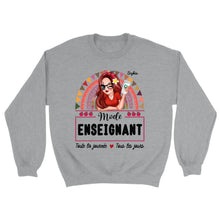 Charger l&#39;image dans la galerie, Enseignante Sweat-shirt personnalisée, Cadeaux pour la fête des enseignants, Mode enseignant toute la journée, tous les jours
