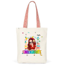 Charger l&#39;image dans la galerie, Enseignante Sac fourre-tout personnalisée, Tote bag Cadeaux pour la fête des enseignants, L&#39;été des enseignants
